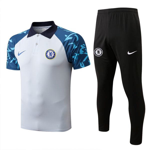 Polo Chelsea Conjunto Completo 2022 2023 Blanco